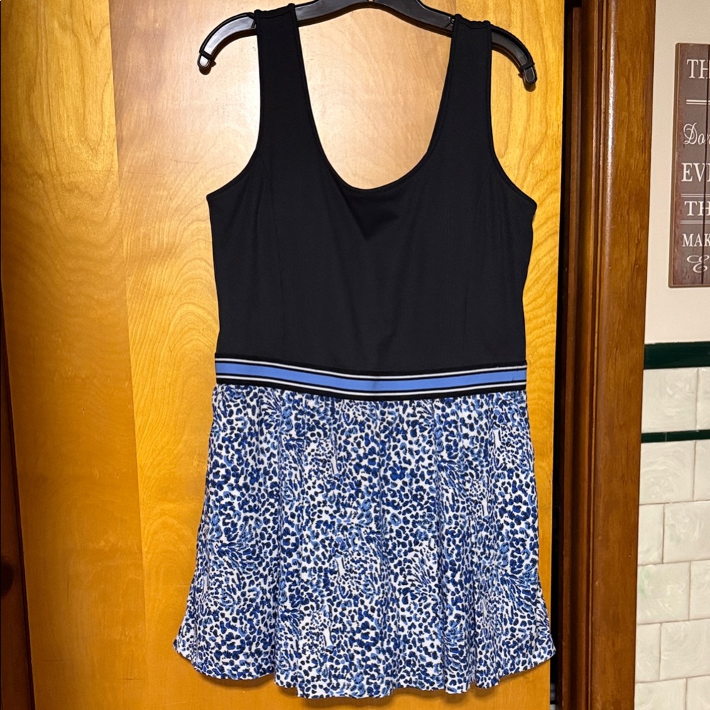 Lilly Pulitzer Black and Blue Leopard Print Jumpsuit